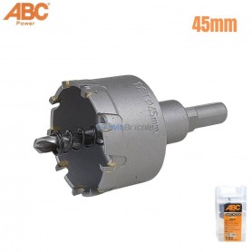 منشار ثقب للمعادن ∅45 مم طول 90 مم بشفرات من كربيد التنجستن أ بي سي باور | ART817-45