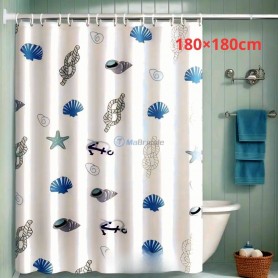 ستارة حمام 180×180 سم من البوليستر بلمسة مقاومة للماء