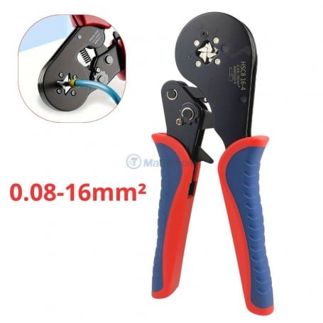 MaBricole | | Pinces | Pince à sertir auto-ajustable pour embouts de câble 0.08-16mm² longueur 208 mm