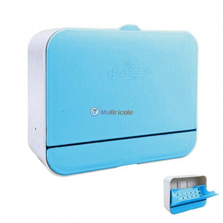 MaBricole | | Accessoires maison | Porte savon mural avec récupérateur d'égouttement Blue PAREL