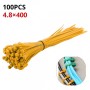 MaBricole | | Outils de serrage | Collier de serrage en plastique 4.8x400mm 100 Pcs JAUNE