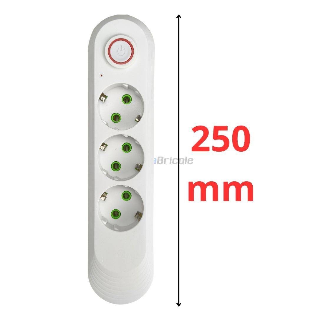 Multiprise électrique avec interrupteur 2500Watt 3prises de terre 10A ...