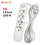 MaBricole | HEINZ | Rallonge et multiprise | Multiprise électrique avec interrupteur 2500Watt 4prises de terre 10A max câble 5M HEINZ | 3488-12