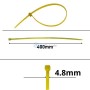 MaBricole | | Outils de serrage | Collier de serrage en plastique 4.8x400mm 100 Pcs JAUNE
