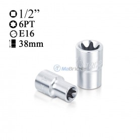 مقبس شكل نجمة CR-V مصقول 1/2" E16x38 مم توبتول