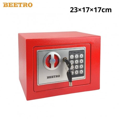 MaBricole | BEETRO | Coffre fort | Coffre Fort électronique 23 × 17 × 17cm rouge BEETRO | TC0574-ROUGE