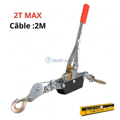 MaBricole | | Outils de levage | Treuil manuel, Tire fort 2T MAX câble 2m