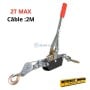 MaBricole | | Outils de levage | Treuil manuel, Tire fort 2T MAX câble 2m