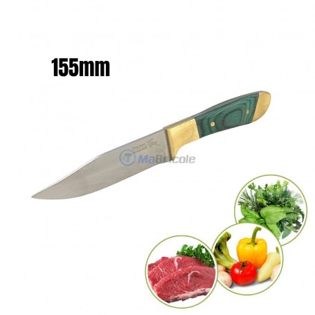 MaBricole | | Outils de découpe | Couteau en inox multiusage 155 mm avec pochette | C155-IN