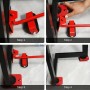 MaBricole | | Outils de levage | Kit de levage de meubles de levage robuste, avec pied de biche rotatif à 180° Charge max 150KG 5PCS ROUGE