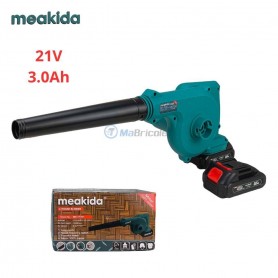 منفاخ هواء لاسلكي 2.5 م³/دقيقة 21فولط ماكس مع بطاريتين ليثيوم أيون 3.0 أمبير ساعي وشاحن مياكيدا | MD-71701