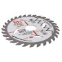 Disque de coupe circulaire pour bois avec 30 dents en carbure de tungstène, diamètre 115 mm.