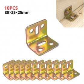 دعامات على شكل L - موصلات دعم بزاوية قائمة 90 درجة 30×25×25 مم بسُمك 2 مم 10 قطع