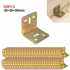 دعامات على شكل L - موصلات دعم بزاوية قائمة 90 درجة 30×30×30 مم بسُمك 2 مم 50 قطعة