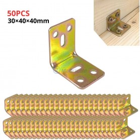 دعامات على شكل L - موصلات دعم بزاوية قائمة 90 درجة 30×40×40 مم بسُمك 2 مم 50 قطعة