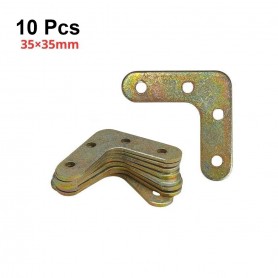 مجموعة من 10 دعامة جانبية مسطحة على شكل حرف L بأبعاد 35 × 35 مم