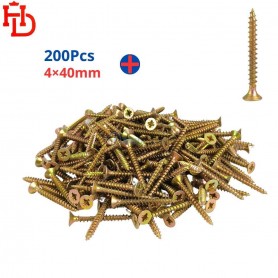 برغي للخشب (+) 4 × 40مم 200 قطعة أش دي
