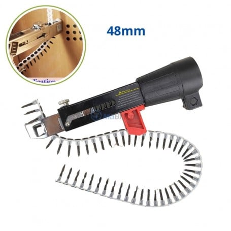 Convertisseur de perceuse avec chaîne de vis pour vissage rapide, taille 48 mm.