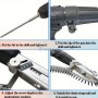 Détails étapes montage du convertisseur de perceuse à chaîne à vis avec vis, support et chaîne.