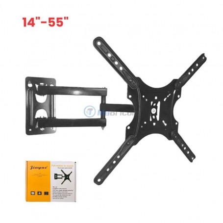 حامل حائط لتلفزيون بشاشة مسطحة من 14 إلى 55 بوصة 180درجة أقصى حمل 35 كغ
