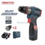 Visseuse perceuse à percussion sans fil 16.8V avec 2 Batteries lithium-ion 2.0AH chargeur et valise HONESTPRO| YAE2249