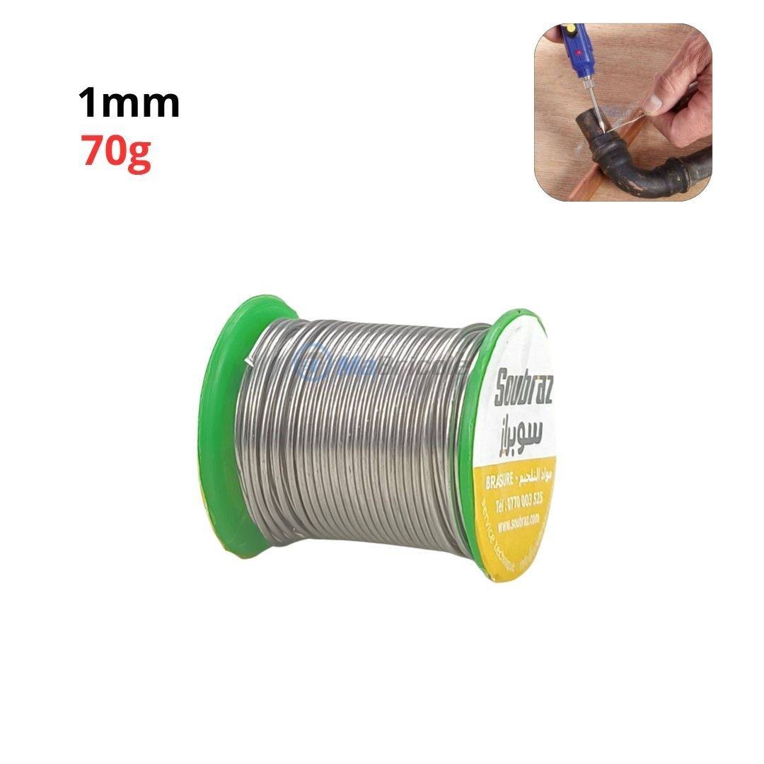 Fil à Souder 0.5mm 37% Plomb 63% étain - 3 Mètres Avec Flux 1.5% - Marque MBO