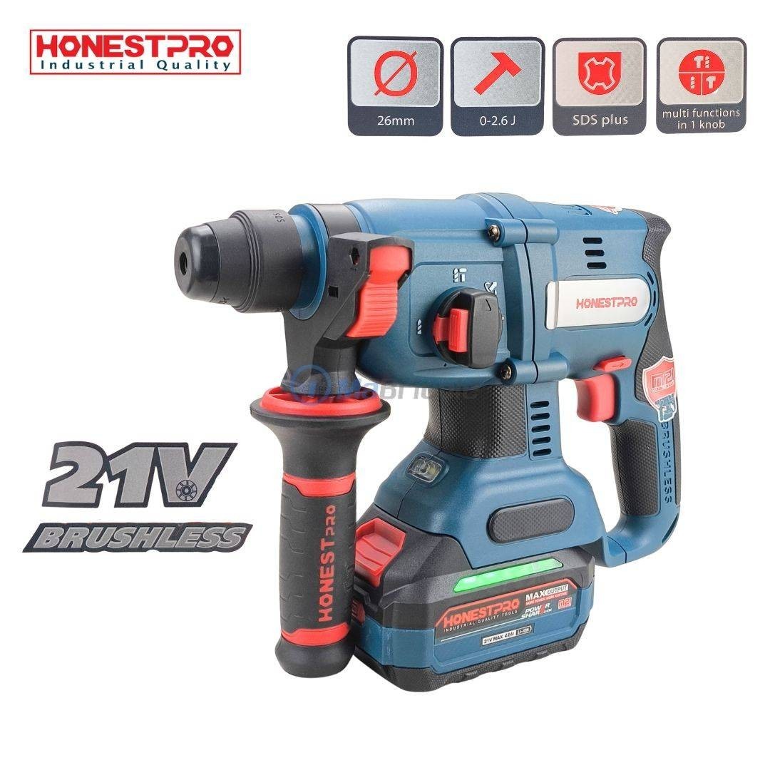 21V Marteau Perforateur sans Fil avec 2 x 1,5Ah Batterie et Chargeur,SDS Perceuse à Percussion