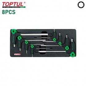 MaBricole | TOTAL | Clé et douille | Jeu de clés mixtes à cliquet 8-19mm 8PCS pliant 180° TOTAL | THT102RK586