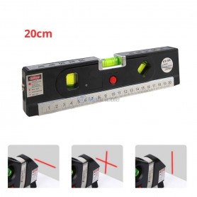 مسطرة 20 سم ليزر احمر 3 مستويات بشريط قياس 1.5 متر