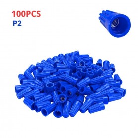 موصلات أسلاك كهربائية ملتوية بإدخال معزول باللون الأزرق P2 من نوع التوصيل السريع بواسطة زنبرك وبرغي