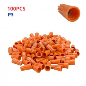 موصلات أسلاك كهربائية ملتوية بإدخال معزول باللون البرتقالي P3 من نوع التوصيل السريع بواسطة زنبرك وبرغي
