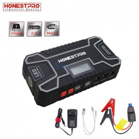 ضاغط 3 في 1 مشغل السيارة 500امبير شاحن هاتف بسعة12000ميللي أمبير ساعي ومصباح إضاءة مع حافظة هوناست برو | YAE3496