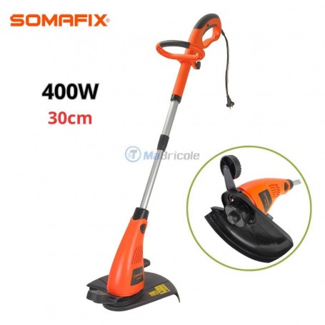 MaBricole | SOMAFIX | Scie à chaîne et Débroussailleuse | Coupe-bordures électrique 400W diamètre de coupe 30cm SOMAFIX | SFET400