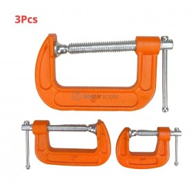 مجموعة من 3 مشابك تثبيت صغيرة 9 سم - 5 سم - 2.5 سم