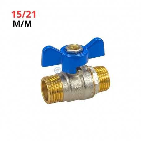 MaBricole | LANGSE | Plomberie et chauffage | Vanne à bille mâle-mâle 1/2" (15/21) quart de tour en laiton PN25 LANGSE