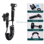 MaBricole | DEER MISA | Plomberie et chauffage | Douchette multifonction 2-en-1 tuyau en spirale et bouton de contrôle compatible WC et machine à laver NOIR