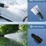 Pulvérisateur à pression avec deux embouts, pour nettoyage voiture et arrosage jardin.