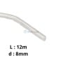 Gaine spirale transparente de 12 mètres de long et 8 mm de diamètre pour protection de câbles