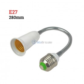 MaBricole | | Empoule, lampe led et spots | Douille décorative filaire arrondie E27 97cm avec rosace Model Noir Chromée | DDF97-AR-E27CH