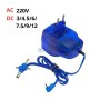 MaBricole | SOLMA | Batteries et chargeur | Transformateur AC/DC, adaptateur secteur AC 220V vers DC 3-12V 500 mA avec 5 embouts polarité et tension réglables