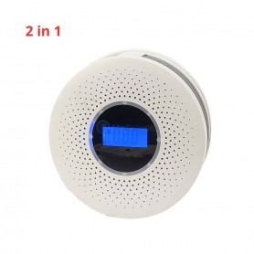 كاشف لاسلكي 2 في 1 للدخان وأول أكسيد الكربون مع شاشة رقمية لاد