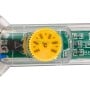 Zoom sur le variateur jaune du fer à souder indiquant les températures en degrés Celsius
