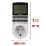 MaBricole | AVEL | Interrupteur et prise | Prise programmable 230V 16A / 3680W avec écran LCD AVEL | TM02