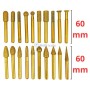 مجموعة 20 رأس طحن بأشكال مختلفة طول 60 مم ساق بقطر 6 مم هوناست برو | YAG0328
