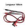أسلاك اختبار للملتيميتر بطول 100 سم أحمر/أسود