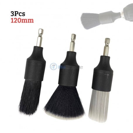 MaBricole | | Pour perceuse et visseuse | Ensemble de 3 Pcs brosses de nettoyage pour perceuse électrique 120 mm embouts hexagonaux 6 mm