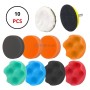 MaBricole | | Pour perceuse et visseuse | Kit de ponçage polissage, Ensemble 9 pcs d'éponge de polissage 80mm avec plateau et embout