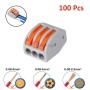 MaBricole | | Accessoires d'électricité | Lot de 100 Connecteurs électrique rapide 3pins 32A 0,08-2,5mm Certification CQC | PCT-213-100P
