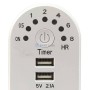 مقبس كهربائي مبرمج بمؤقت من 30 دقيقة إلى 8 ساعات، 16 أمبير 3600 واط، مع منفذين USB 5V 2.1A