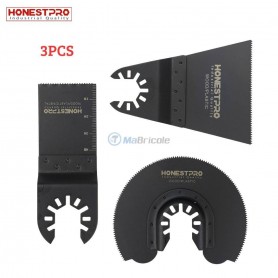 طقم 3 شفرات لأداة متعددة الوظائف بأشكال متنوعة للخشب والبلاستيك هوناست برو | YAG2021